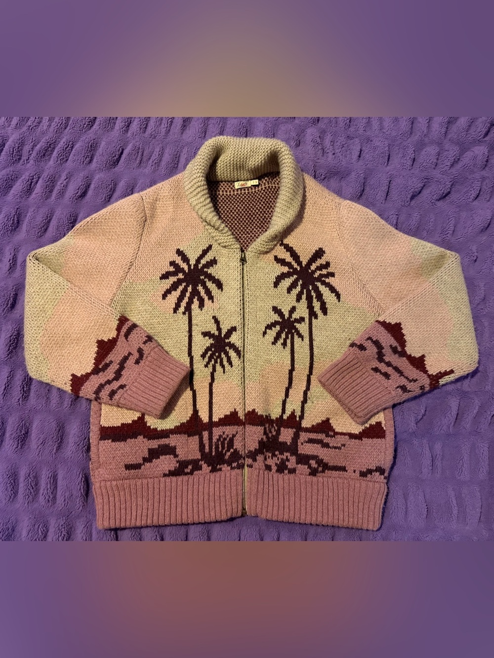Faherty Sunset Palm Beach Zip Cardigan XL